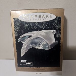 Vintage Star Trek Hallmark Next Generation Romulan Warbird Light Ornament